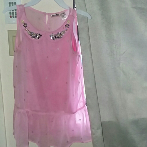 Scooter Brown Other - Scooter Brown girls pink sleeveless top w/tank top